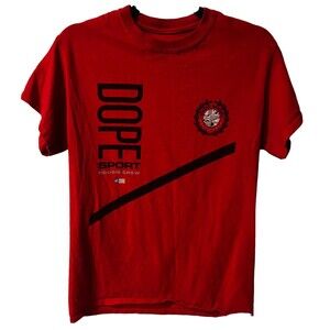 Dope couture brand t-shirt mens S tee sport graphic red urban grunge streetwear